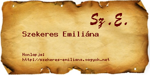 Szekeres Emiliána névjegykártya